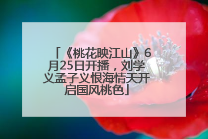 《桃花映江山》6月25日开播，刘学义孟子义恨海情天开启国风桃色