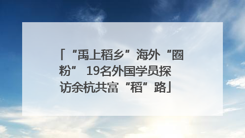“禹上稻乡”海外“圈粉” 19名外国学员探访余杭共富“稻”路