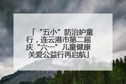 “五小”防治护童行，连云港市第二届庆“六一”儿童健康关爱公益行再启航