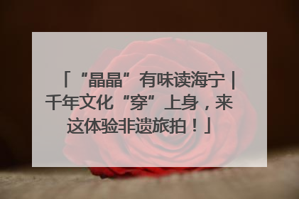 “晶晶”有味读海宁｜千年文化“穿”上身，来这体验非遗旅拍！