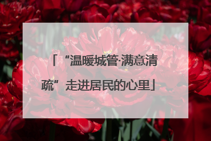 “温暖城管·满意清疏”走进居民的心里