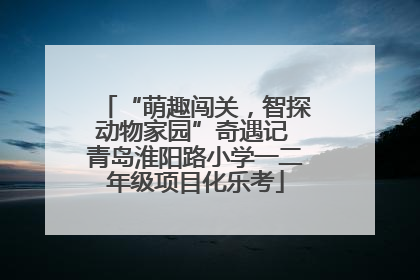 “萌趣闯关，智探动物家园”奇遇记 青岛淮阳路小学一二年级项目化乐考