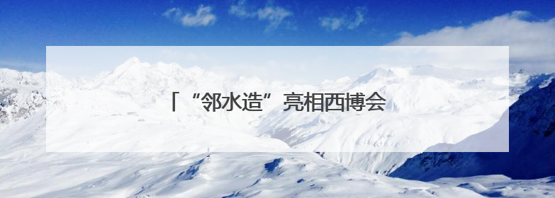 “邻水造”亮相西博会 展示多元产业风采