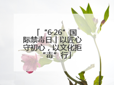 “6·26”国际禁毒日丨以匠心守初心，以文化拒“毒”行