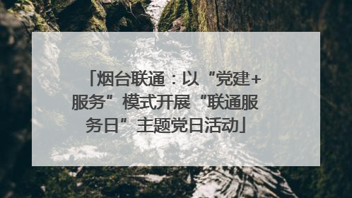 烟台联通：以“党建+服务”模式开展“联通服务日”主题党日活动