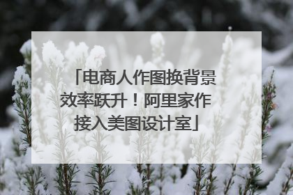 电商人作图换背景效率跃升！阿里家作接入美图设计室
