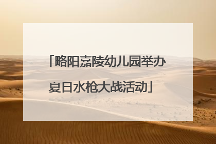 略阳嘉陵幼儿园举办夏日水枪大战活动