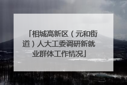相城高新区（元和街道）人大工委调研新就业群体工作情况
