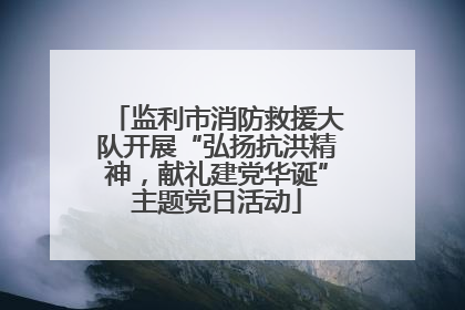 监利市消防救援大队开展“弘扬抗洪精神，献礼建党华诞”主题党日活动