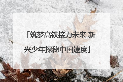 筑梦高铁接力未来 新兴少年探秘中国速度