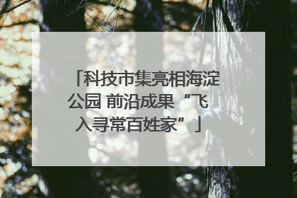 科技市集亮相海淀公园 前沿成果“飞入寻常百姓家”
