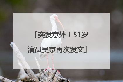 突发意外！51岁演员吴京再次发文