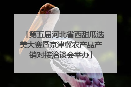 第五届河北省西甜瓜选美大赛暨京津冀农产品产销对接洽谈会举办