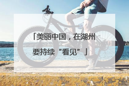 美丽中国，在湖州要持续“看见”