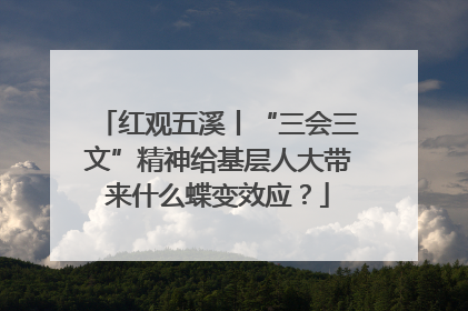 红观五溪丨“三会三文”精神给基层人大带来什么蝶变效应？