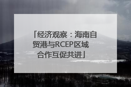 经济观察：海南自贸港与RCEP区域合作互促共进