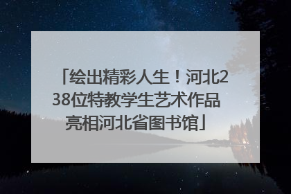 绘出精彩人生！河北238位特教学生艺术作品亮相河北省图书馆