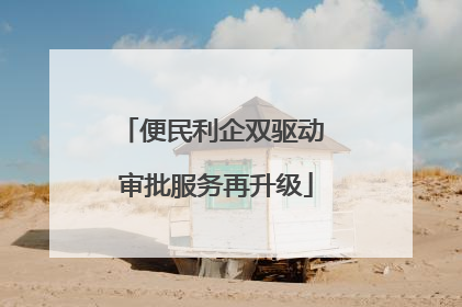 便民利企双驱动 审批服务再升级