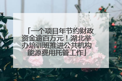 一个项目年节约财政资金逾百万元！湖北举办培训班推进公共机构能源费用托管工作