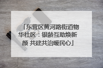 东营区黄河路街道物华社区：银龄互助焕新颜 共建共治暖民心