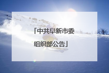 中共阜新市委组织部公告