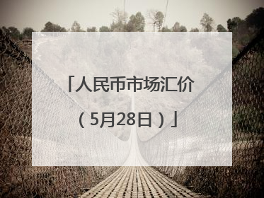 人民币市场汇价（5月28日）