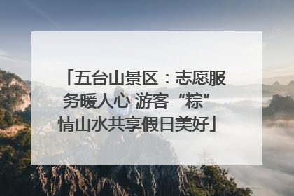 五台山景区：志愿服务暖人心 游客“粽”情山水共享假日美好