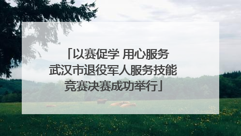 以赛促学 用心服务 武汉市退役军人服务技能竞赛决赛成功举行
