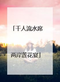 千人流水席 两岸莲花宴