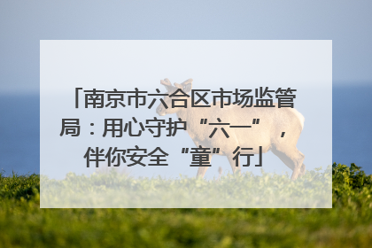 南京市六合区市场监管局：用心守护“六一”，伴你安全“童”行