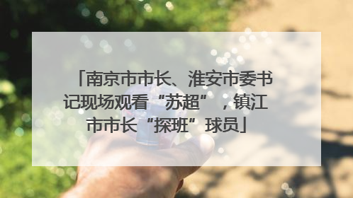 南京市市长、淮安市委书记现场观看“苏超”，镇江市市长“探班”球员