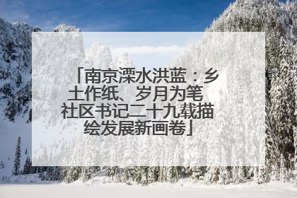 南京溧水洪蓝：乡土作纸、岁月为笔 社区书记二十九载描绘发展新画卷