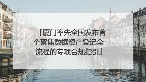 厦门率先全国发布首个聚焦数据资产登记全流程的专项合规指引