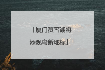 厦门筼筜湖将添观鸟新地标