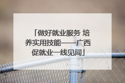 做好就业服务 培养实用技能——广西促就业一线见闻