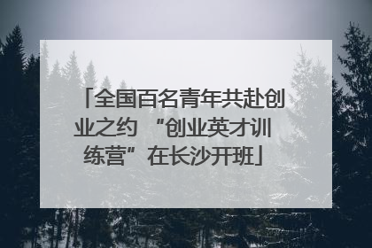 全国百名青年共赴创业之约 “创业英才训练营”在长沙开班
