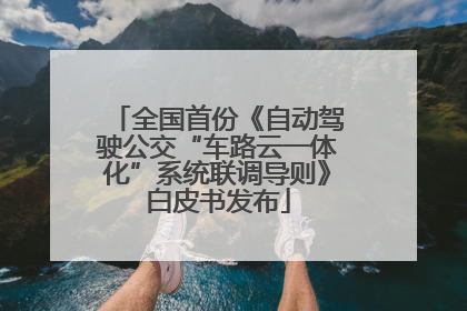全国首份《自动驾驶公交“车路云一体化”系统联调导则》白皮书发布