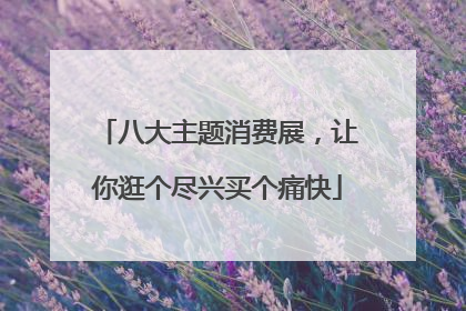八大主题消费展，让你逛个尽兴买个痛快