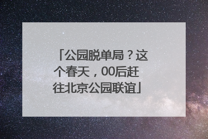 公园脱单局？这个春天，00后赶往北京公园联谊