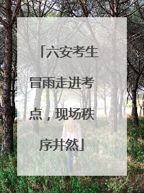 六安考生冒雨走进考点，现场秩序井然