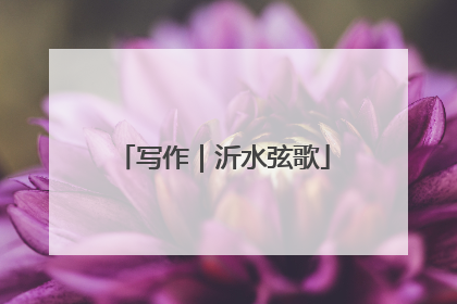 写作｜沂水弦歌