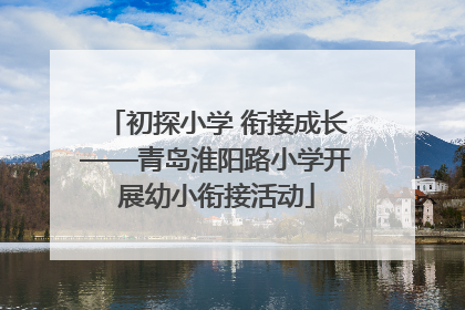 初探小学 衔接成长——青岛淮阳路小学开展幼小衔接活动