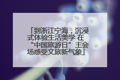 到浙江宁海，沉浸式体验生活美学 在“中国旅游日”主会场感受文旅新气象