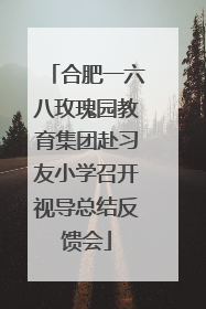 合肥一六八玫瑰园教育集团赴习友小学召开视导总结反馈会