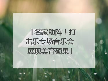 名家助阵！打击乐专场音乐会展现美育硕果
