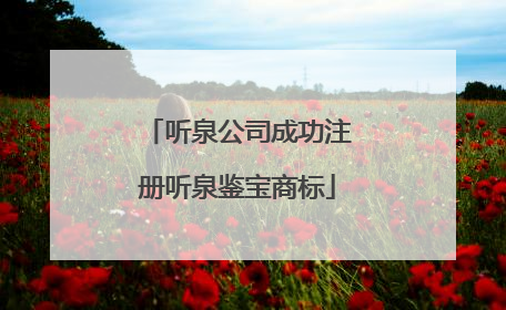 听泉公司成功注册听泉鉴宝商标