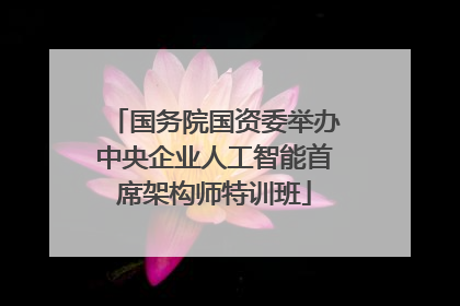 国务院国资委举办中央企业人工智能首席架构师特训班