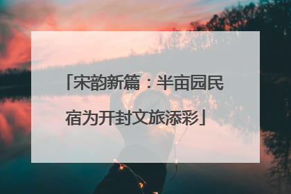 宋韵新篇：半亩园民宿为开封文旅添彩