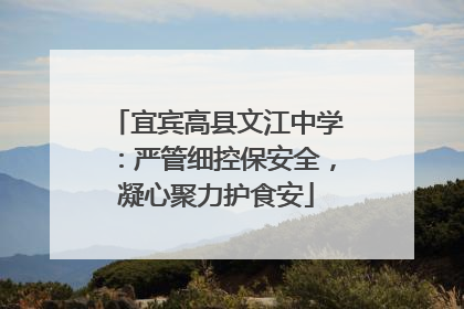 宜宾高县文江中学：严管细控保安全，凝心聚力护食安