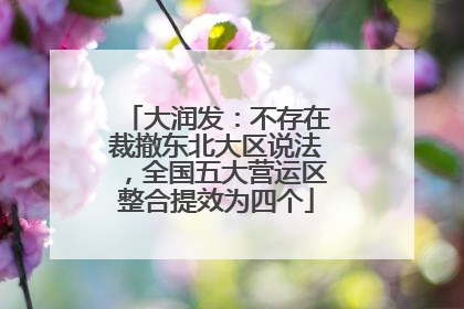 大润发：不存在裁撤东北大区说法，全国五大营运区整合提效为四个